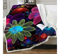 LWLFC Plaid Polaire Lotus De Couleur Plaid Couverture Polaire Couverture en Flanelle Épaisse Douce et Confortable,Plaid Polaire Sherpa Couverture Laine Plaid pour Canapé(150x200cm)