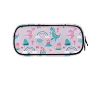 LWLFC Trousse Scolaire Garçon Dinosaures Grande Capacité Multifonction avec 2 Compartiments pour Stylos, Marqueurs, Crayons et Fournitures, Fermeture Éclair - Collège, Bureau, Voyage