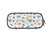 LWLFC Trousse Scolaire Garçon Dinosaures Grande Capacité Multifonction avec 2 Compartiments pour Stylos, Marqueurs, Crayons et Fournitures, Fermeture Éclair - Collège, Bureau, Voyage