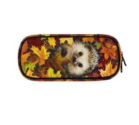 LWLFC Trousse Scolaire Garçon Feuilles D'Érable Grande Capacité Multifonction avec 2 Compartiments pour Stylos, Marqueurs, Crayons et Fournitures, Fermeture Éclair - Collège, Bureau, Voyage