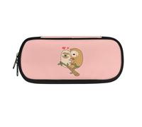 LWLFC Trousse Scolaire Grand La Chouette Rose Capacité Multifonction pour Enfants Étudiants en Polyester Fermeture Éclair Compartiments Organisés Léger Portable Facile à Nettoyer Durable