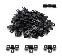LWLWA 120 Pièces Clips de Terrasse, 6,5 mm Clips WPC en Acier Inoxydable | Acier Inoxydable 201 Noir Fixations de Terrasse Invisibles, pour Lames WPC, Parquet Bambou et Parquet Bois Composite