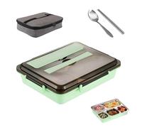 LWLWA 1500 ml avec Compartiments Boite Repas Isotherme,Bento Box, Lunch Box Inox, avec 5 Compartiments, Livré avec Sac à Lunch et Couverts, Grande Boîte à Lunch pour la Maison, le Camping, le Bureau