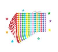 LWLWA Autocollant Etoile, 50 Pages, 7 500 Pièces Gommette Etoile, Expressions D'étoiles Autocollants Décoratifs, Autocollants Colorés de Récompense D'étoile pour Récompenses, Scrapbooking, DIY