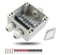 LWLWA Boite Derivation Etanche IP66 Blanc, 82 x 80 x 56mm, Boite de Jonction avec Connexion Pré-Isolée Fourche SV, Résistant Hautes Températures, pour Câbles Électriques et Optiques