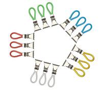 LWMLWM 15 Pièces Pinces à Serviettes, Clip de Rangement de Torchon de Cuisine en Métal - Multicolore - Crochets de Cuisine - Pour Salle de Bain et Cuisine
