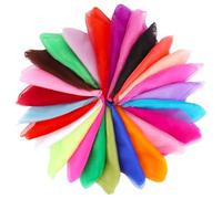 LWMTT 24 Pièces Foulard Jonglage 60 x 60 cm Foulards de Danse Enfant Foulards de Danse Foulards de Gymnastique pour la Danse, la Jonglerie, la Sensorialité, Les Spectacles pour Enfants
