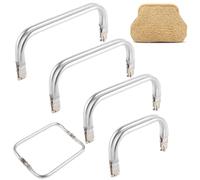 LWMTT 4 Pièces Poignées de Cadre de Sac à Main 15cm 18cm 22cm 25cm Cadres de Sac à Main en Aluminium pour Sac à Main de Bricolage Accessoires de Sac