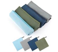 LWMTT 4 Pièces Serviette Microfibre 80 x 40cm Serviette Sport Séchage Rapide Serviette de Bain Microfibre pour Le Sport, Le Plein Air, la Plage, Le Camping et Le Sauna