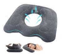 LWMTT Coussin Orthopédique, Coussin d’Assise Gonflable,Coussin de Siège Orthopédique, Coussin Assise Ergonomique pour Le Soulagement des Hémorroïdes et Pain Post Natal Douleurs au Coccyx (Gris)