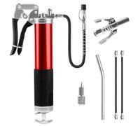 LWMTT Pompe a Graisse 8000 PSI Pompe a Graisse Manuelle Pistolet à Graisse Professionnel avec Tuyau Flexible, Buse Pointue, Embout Pompe à Graisse Pistolet Graisseur pour Cartouches 400G