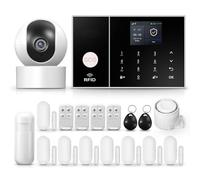 LWOHSI Système d'Alarme Maison,Alarme Maison sans Fil GSM+WiFi,Caméra de Surveillance HD 3MP,Capteur de Porte et Fenêtre Installation Facile,Détecteur de Mouvement,Compatible avec Alexa et Google