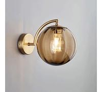 LWOMAN Applique Murale postmoderne avec Abat-Jour en Verre Boule Appliques murales Nordiques Éclairage for Salon, Cuisine, Couloir, intérieur (Color : Amber Glass)