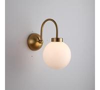LWOMAN Applique Murale Simple Moderne avec Abat-Jour en Boule Blanche luminaire Mural rétro for décor de Restaurant de Chevet intérieur (Color : Gold)