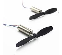 LWOMAN Moteur brushless 2 pièces 720 Moteur sans Noyau + hélices 3.7 V-45000 TR/Min Petit Robot Moteur Course quadrirotor Moteur Bricolage Drone Moteur Passe-Temps Moteur Cadre Amateur