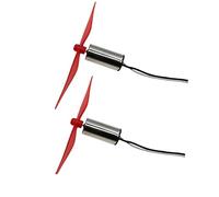 LWOMAN Moteur brushless Petit hélicoptère Moteur quadricoptères Moteur Drone Avion Micro Moteur 3.7V 40000 TR/Min Moteur 1020 Moteur sans Noyau Cadre Amateur (Color : 1020 Motor*2+Red AB Propeller)