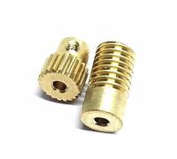 LWOMAN Transmission à Onglet 0,3 Module Mini Precision Worm Gear, émetteur de réducteur 1: 20/30/40/50/60 Worm Gear pignon mécanique (Size : 2MM Worm, Color : 20 Teeth+2mm Worm Rod)