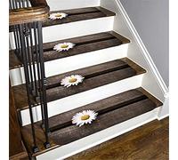 LWPCP Marchettes D'escalier, 27.5 x 8inch Antidérapant Tapis D'intérieur Antidérapant pour Enfants, Aînés Et Animaux De Compagnie avec Adhésif Réutilisable,D,15pcs