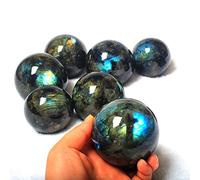 LWQCHW Natural Labradorite Sphere Rock Quartz Crystal Ball Healing Ornament Specimen