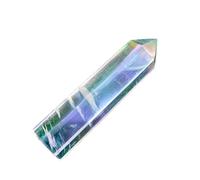 LWQCHW Pointe en cristal blanc galvanisé - Baguette hexagonale polie à la main pour décoration d'intérieur, méditation et guérison énergétique