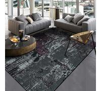 LWQZJ Tapis Gris Violet Moderne Abstrait Doux à Poils Courts Impression Tapis antidérapant Lavable Tapis de Porte pour la Maison Salon Restaurant Chambre Cuisine Coureur (40×60cm)