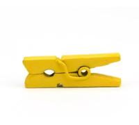 LWR CRAFTS Mini pinces à linge en bois 15 couleurs 100 par paquet 1 "2,5 cm (jaune)