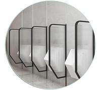 LwsCUiH 1 pièce avec écran d'urinoir en Verre trempé, cloison de Salle de Bain, cloison étanche for urinoir for Hommes(Black-b)
