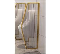 LwsCUiH Cloison de Toilette Murale for Hommes, écran de séparation d'hôtel intérieur, Extension de confidentialité Semi-Transparente, Paquet de 1(Gold-b,16.5x43.3in/42x110cm)