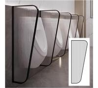 LwsCUiH Cloison de Toilette translucide Murale, écran de séparation de confidentialité for urinoir for Hommes for lieux publics, Extension de confidentialité de 15,7 Pouces de Large, 1 Paquet(Black)