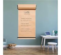 LwsCUiH Rouleaux de Papier Kraft Porte-Rouleau de Papier Kraft Mural avec Bande de découpe, Distributeur et Coupe-Papier Kraft en métal Noir for Dessiner/écrire(Steel Frame Wide-67cm/26.3in)