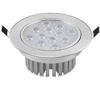 LwsCUiH Spot lumineux LED rond encastrable, robuste et moderne, lumière blanche chaude, Angle Super lumineux, réglable, intégré, 12W(White Light)