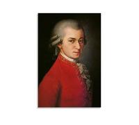 LWSCYMX Wolfgang Amadeus Mozart - Série de chanteurs de musique populaires - Impression sur toile - Décoration murale - Décoration pour chambre à coucher - 20 x 30 cm - Style sans cadre