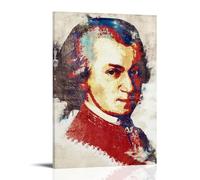 LWSCYMX Wolfgang Amadeus Mozart - Série de chanteurs de musique populaires - Impression sur toile - Décoration murale - Pour chambre à coucher - 30 x 45 cm - Style cadre