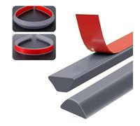 Lwtsrp 200cm Seuils de Douche, Joint Porte Douche, Bande imperméable Pliable de Silicone, Joint Etancheite Douche, Joint de Douche Pour Paroi en Verre, Seuil de Douche pour Plancher de Douche (Gris)