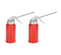 Lwuey 2 Pièces Burette à Huile en Métal,200ml Huileur Haute Pression Pompe pour Bidon avec Pompe Manuelle et Bec Fixe pour Aux Voitures,Motos,Camions,Moteurs