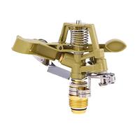 Lwuey Arroseur de Pelouse,Arrosage Bascule Pivotante D'extérieur 360 Degrés Toute épreuve Pulvérisateur D'irrigation Asperseur Métal Brossé G1/2 in Accessoire pour Arroser Plantes Fleurs Légumes