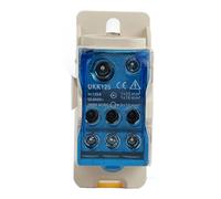 Lwuey Boîte de Distribution de Rail Din - 125A Boîte Terminal Sur Rail Din avec Couvercle Transparent Boîte de Jonction à 4 Niveaux 407 4 Entrées 24 Sorties pour Génie Électrique