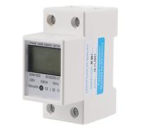 Lwuey Compteur D'énergie Monophasé de Rétroéclairage LCD, Wattmètre électrique Consommation Modulaire Digital sur Rail Protection Contre Surcharges Remise Partielle Sortie Impulsion 5(80) A 220V 50Hz