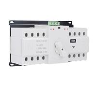 Lwuey Disjoncteur de Circuit Électrique 125A,Interrupteur Transfert Automatique Double Alimentation Commutateur Bascule 400V 4P 125A CB Interrupteur Faible Bruit pour électricité Municipale Onduleur