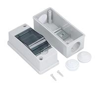 Lwuey Étanche Din Boîtes Jonction Distribution, Coffret IP65 MCB Couvercle Transparent Protection Disjoncteur Electrique Exterieur Boîtier Rail Mural Intérieur Communication Jardin Espaces Conforme