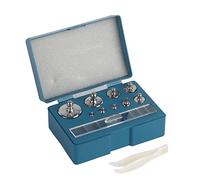 Lwuey Jeu de Poids Calibrage, 211.1g 10gg-100g Grammes Balance Précision Kit Test Bijoux Pince Épiler Numérique Laboratoire Scientifique Plastique Rangement Acier Inoxydable Étalonnage Échelle Labo