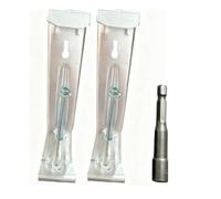 Lwuey Lot de 10 cintres pour gouttière de toiture de 12,7 cm - Cintres de gouttière avec clips de gouttière pré-insérés résistants à la rouille livrés avec un foret hexagonal de 6,35 mm