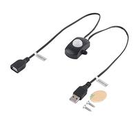 Lwuey Mini Détecteur de Mouvement PIR, Capteur Infrarouge Interrupteur Interface Lumière Automatique Intérieure Ampoules Bande DIY LED USB Commutateur Closet Sensor Switch 2A DC 5-24V éclairage(Noir)
