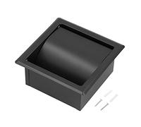Lwuey Porte Papier Toilette Encastré en Acier Inoxydable,Carrage Papier Salle Bain Portarroles Intégrées Noir Matt Construit Assemblé Built in Hygiénique Couvercle Distributeur Mural Rouleau Support