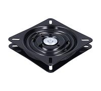 Lwuey Roulement Pivotant en Métal, Base Chaise Carrée Acier Robuste Plaques Tabourets Bar 7 Pouces Pièces Siège Bateau Noir Accessoire Transformation Meuble 360Degrés Rechange DIY Capacité Charge