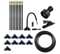 Lwuey Système D'irrigation Jardin - Kit Arrosage Automatique 360° Rotatif,Irrigation Hors Sol pour Jardin Pelouse Plantes Légumes Fleurs Cour Pastorale