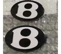 LWWNNFC Emblèmes Voiture pour Bentley, Autocollant D'Insigne de Logo de Coffre Arrière d'aile Latérale de Voiture Décoratif Accessoire,Black