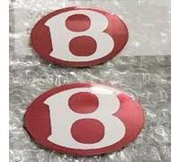LWWNNFC Emblèmes Voiture pour Bentley, Autocollant D'Insigne de Logo de Coffre Arrière d'aile Latérale de Voiture Décoratif Accessoire,Red