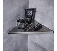 LWXWD Étagère de Salle de Bain Étagère d'angle pour séparateur de Salle de Bain Étagères de Bain suspendues Noires Organisateur d'étagère de Salle de Bain Porte-shampoing sans Clou Étagère de Rang