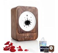 LWYMX Compagnon de musique ferrofluide dansant, bois de noyer, ferromagnétique, symbiose dans une bouteille, jouets fluides magnétiques, décorations de bureau, cadeaux (sans voix)